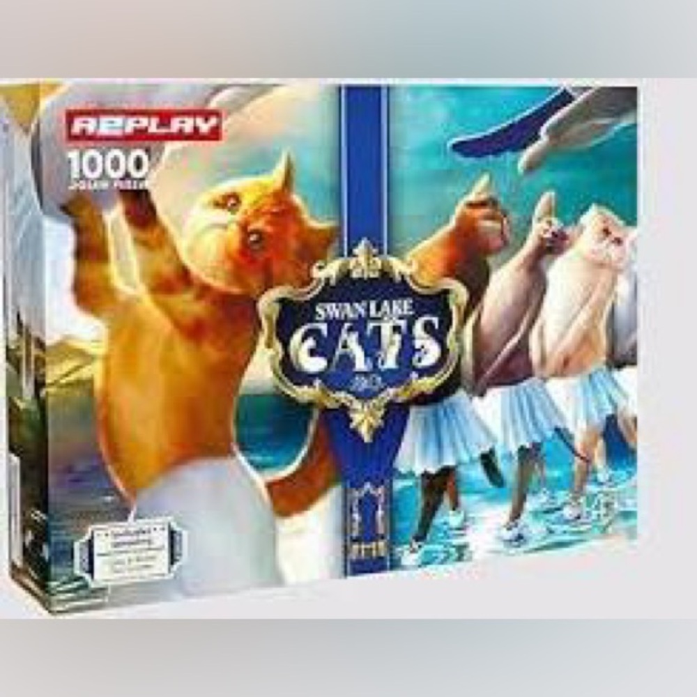 Replay Swan Lake Cats Puzzle - 1000 Piece *NEW* never opened